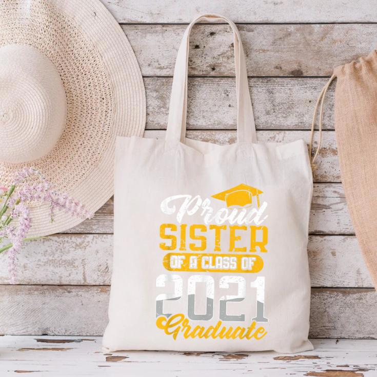 Proud Sister Of a Class Of 2021 Graduate Senior Graduation Canvas Tote Bag
