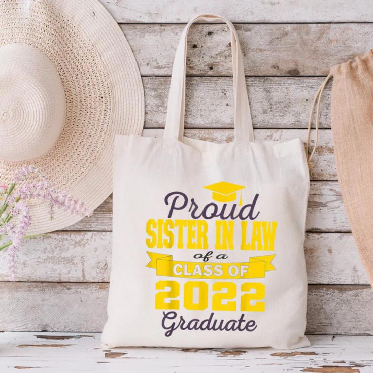 Proud Sister In Law Of 2022 Graduate Class 2022 Graduation Canvas Tote Bag