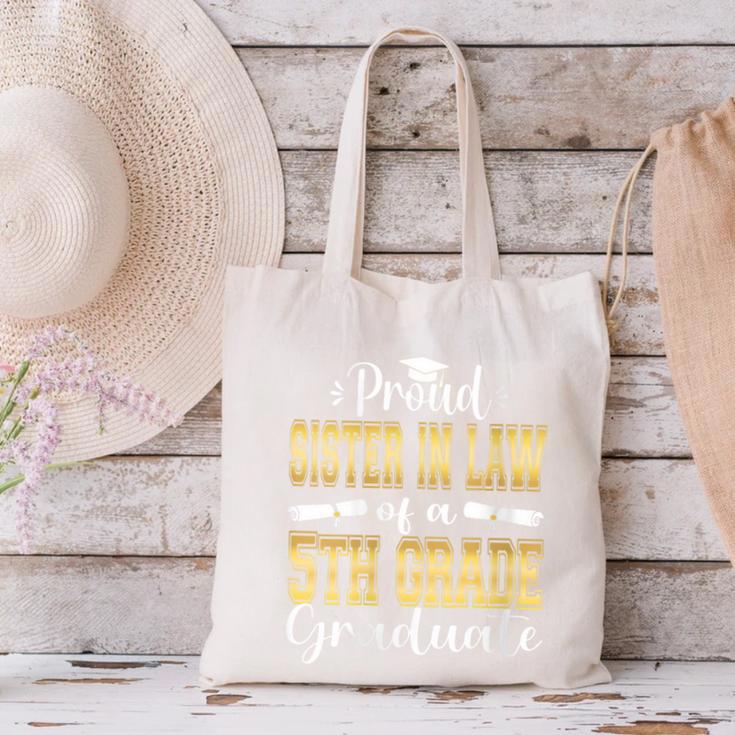 Proud Sister In Law Of 5th Grade Graduate 2023 Graduation Canvas Tote Bag
