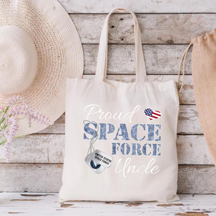 Proud Space Force Uncle Space Force Graduation Tee Canvas Tote Bag
