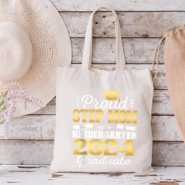 Proud Step Mom Of Kindergarten Graduate 2024 Graduation Step Canvas Tote Bag
