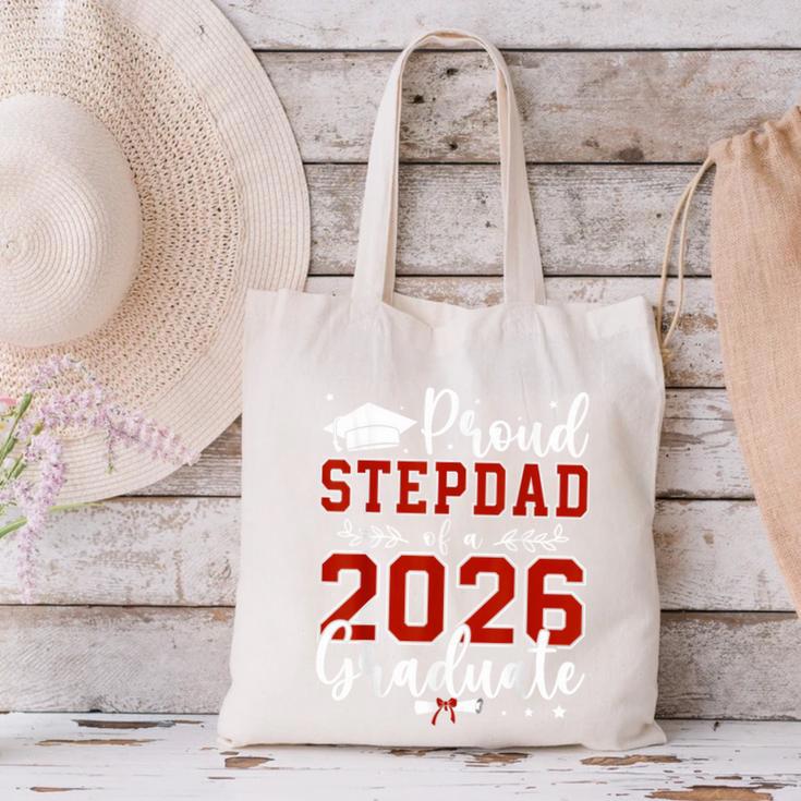 Proud Stepdad Of a Class Of 2026 Graduate For Graduation Canvas Tote Bag
