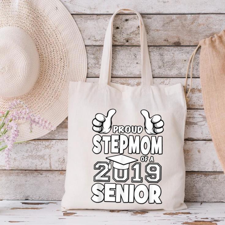 Proud Stepmom Of A 2019 Senior School Graduation Shirt Canvas Tote Bag