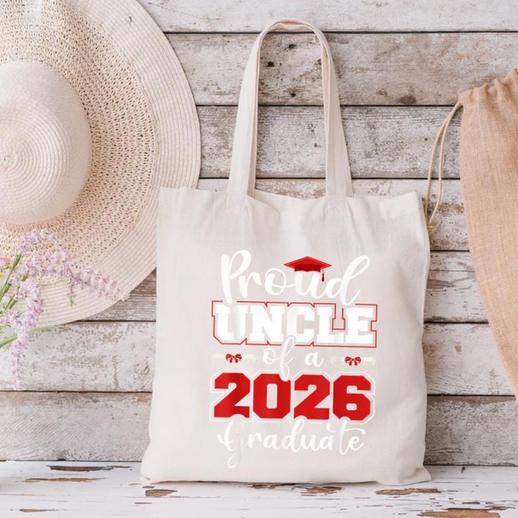 Proud Uncle Of A 2026 Graduate Senior Family Graduation Canvas Tote Bag