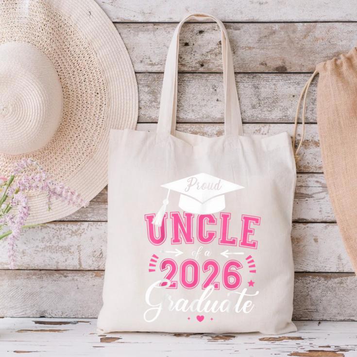 Proud Uncle Of a Class Of 2026 Graduate For Graduation Canvas Tote Bag
