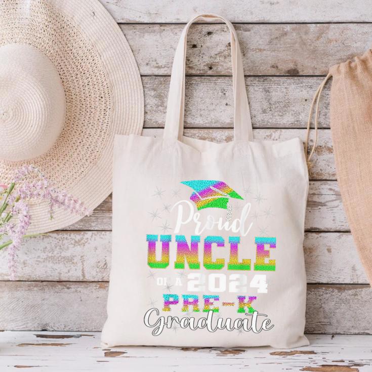 Proud Uncle Of PreK School Graduate 2024 Graduation Uncle Canvas Tote Bag