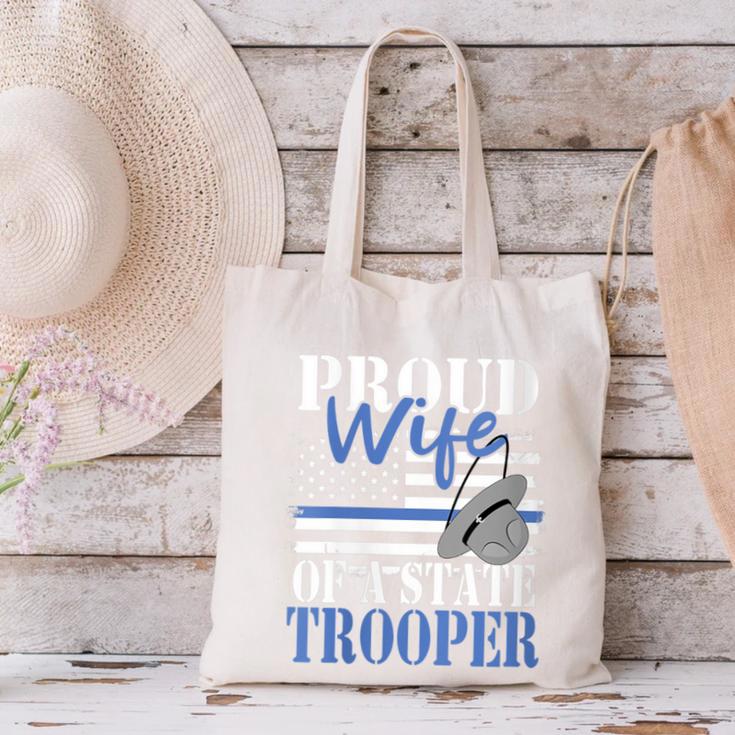 Proud Wife Of a State Trooper Police Officer Graduation Canvas Tote Bag