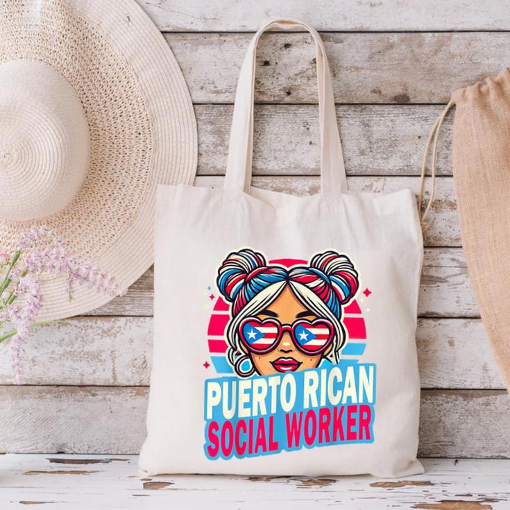 Puerto Rican Latina Social Worker MSW Masters Graduation Canvas Tote Bag