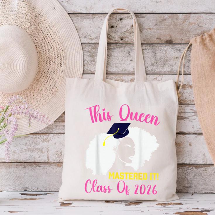 This Queen Mastered It Masters Graduation Class Of 2026 Canvas Tote Bag