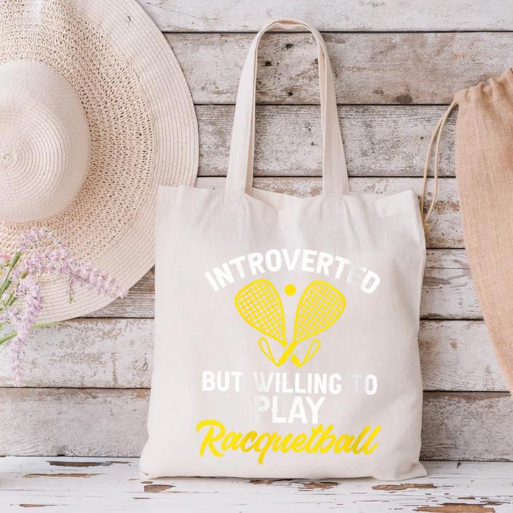 Racquetball Player Introvert Racquetball Canvas Tote Bag