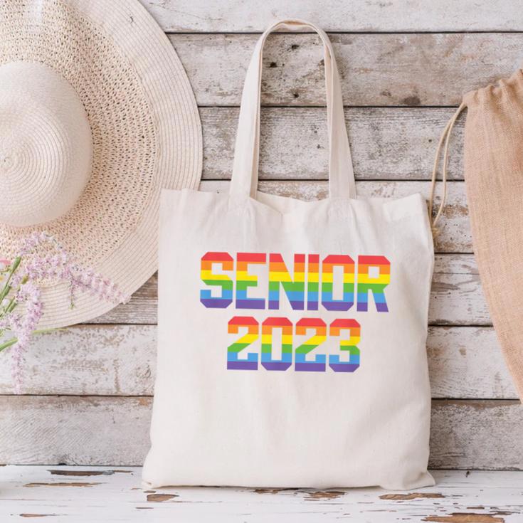 Rainbow LGBT Pride Senior 2023 Graduation Canvas Tote Bag