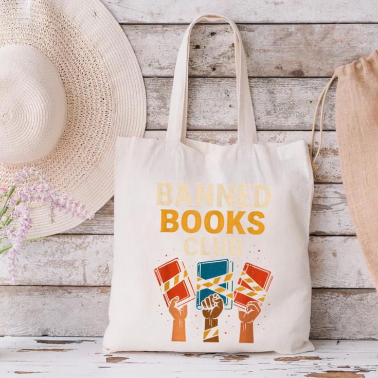 Read Banned Books Club Freely Anti-Censorship Librarian Canvas Tote Bag