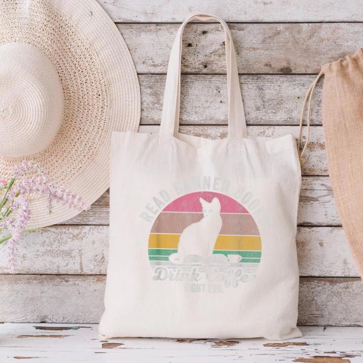 Read Banned Books Drink Coffee Fight Evil Canvas Tote Bag Read Banned Books Drink Coffee Fight Evil Canvas Tote Bag