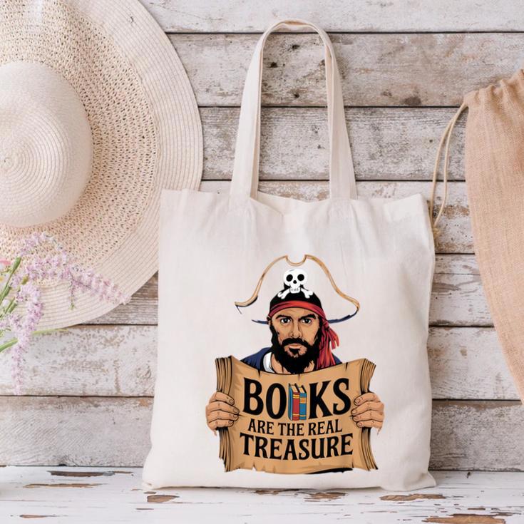Read Book Reader Library Reading Librarian Pirate Bookworm Canvas Tote Bag