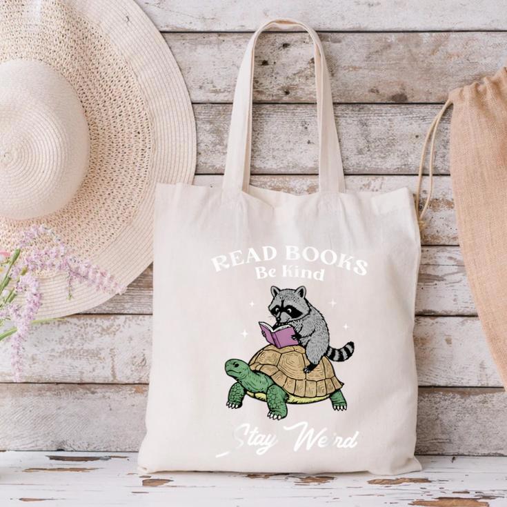 Read Books Be Kind Stay Weird Canvas Tote Bag