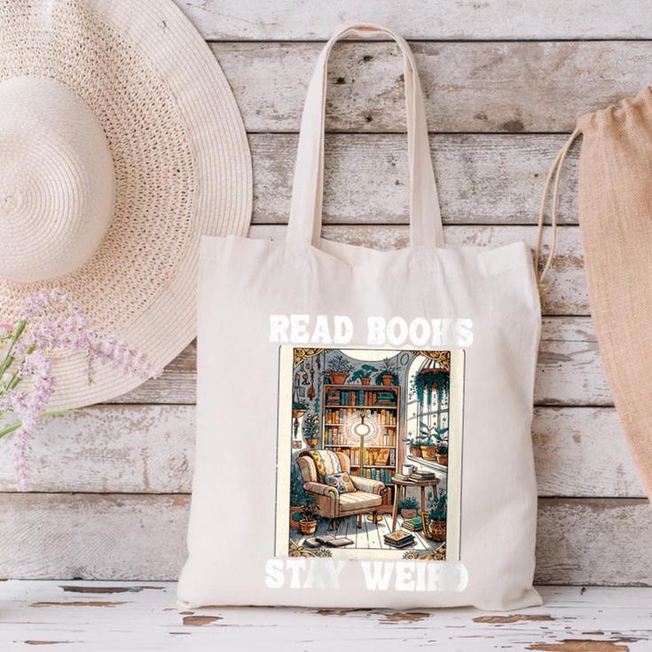 Read Books Stay Weird Book Lover Introvert Book Canvas Tote Bag Read Books Stay Weird Book Lover Introvert Book Canvas Tote Bag