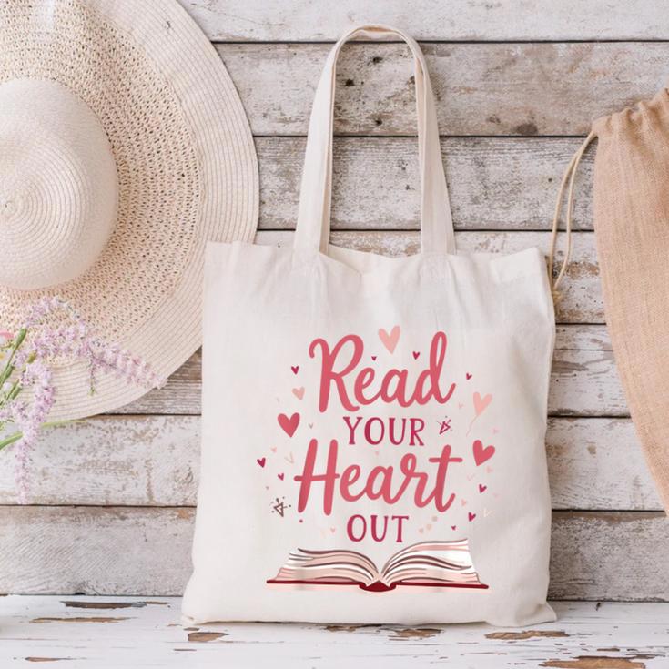 Read Your Heart Out Book Escape Into Stories Canvas Tote Bag Read Your Heart Out Book Escape Into Stories Canvas Tote Bag