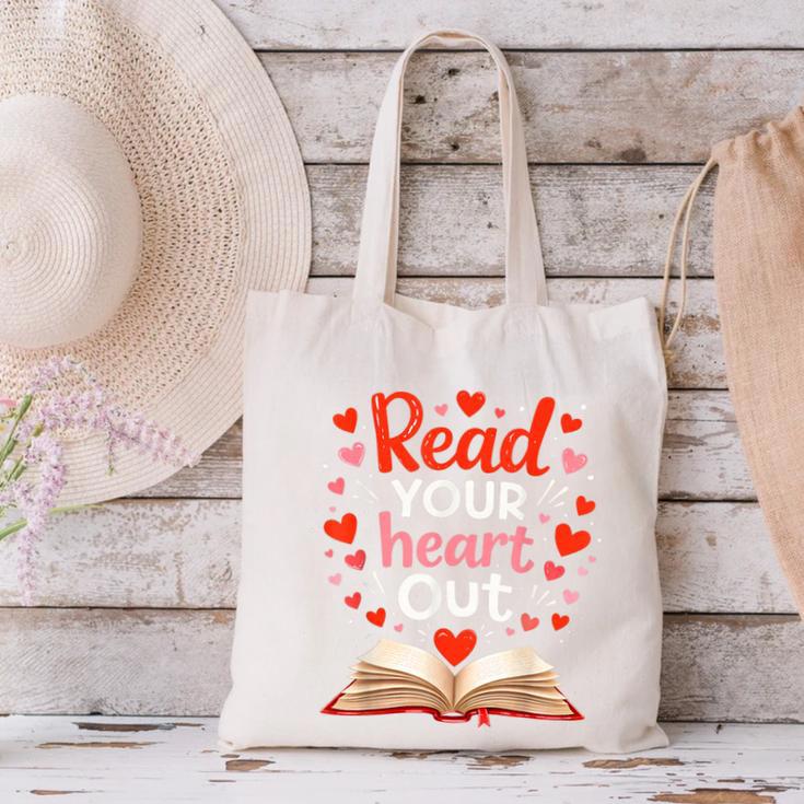 Read Your Heart Out Reading Book Lover Valentine Day Canvas Tote Bag Read Your Heart Out Reading Book Lover Valentine Day Canvas Tote Bag