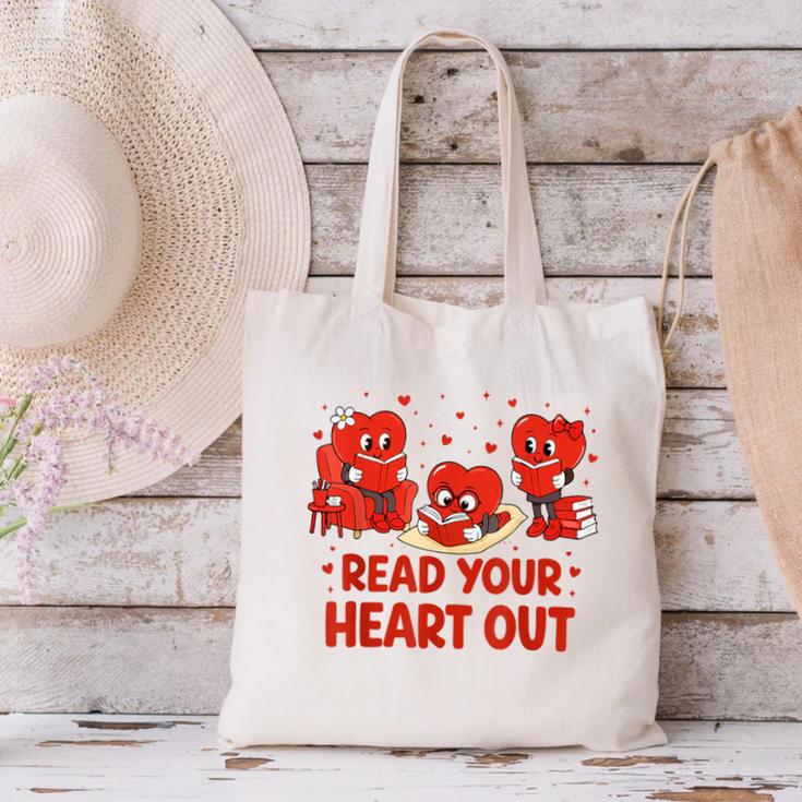 Read Your Heart Out Valentine Teacher Bookworm Lover Canvas Tote Bag Read Your Heart Out Valentine Teacher Bookworm Lover Canvas Tote Bag