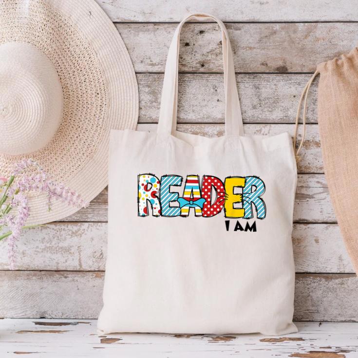 Reader I Am Bookworm Librarian I Heart Read Book Lover Canvas Tote Bag