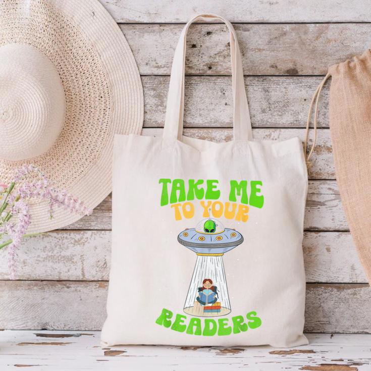 Take Me To Your Readers Alien Book Reading Bookaholic Canvas Tote Bag Take Me To Your Readers Alien Book Reading Bookaholic Canvas Tote Bag