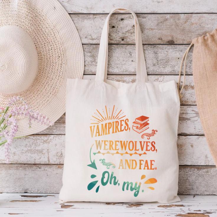 Readers Books Lovers BFF Books Club Paranormal Romance Reading Book Vampires Werewolves & Fae -Adults Short Sleeve Canvas Tote Bag