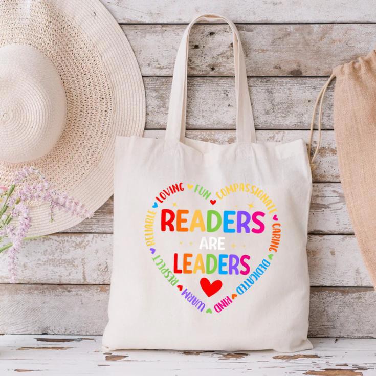 Readers Are Leaders Reading Teacher Women Kids Book Lovers Canvas Tote Bag