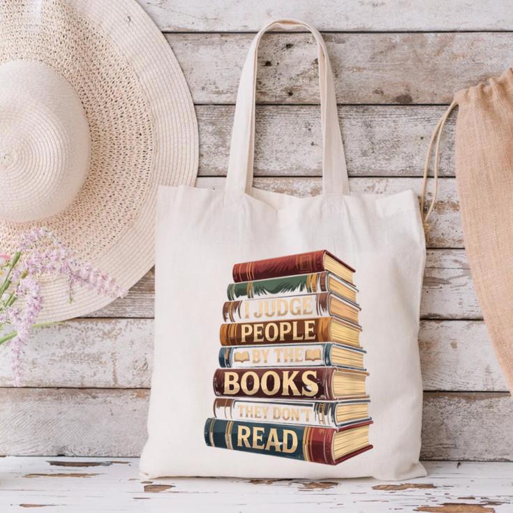 Reading Book Canvas Tote Bag