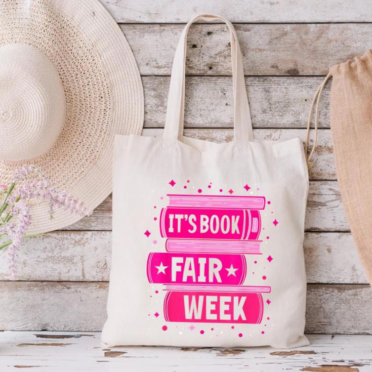Reading Books Its Book Fair Week Canvas Tote Bag