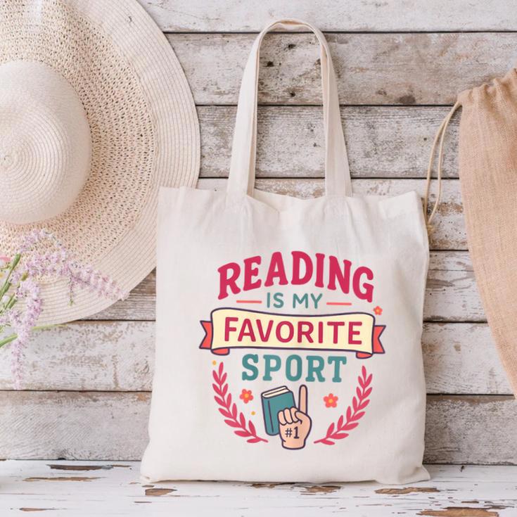 Reading Is My Favorite Sport Book Lover Keepsake For Women Canvas Tote Bag Reading Is My Favorite Sport Book Lover Keepsake For Women Canvas Tote Bag