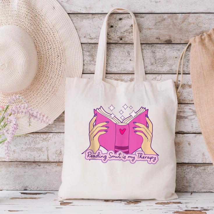 Reading Smut Is My Therapy Romance Book Reader Humor Canvas Tote Bag