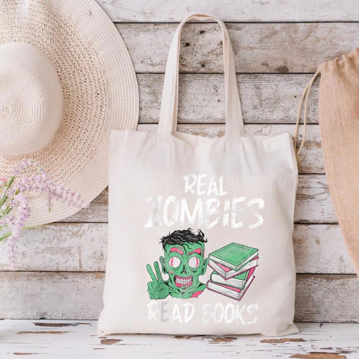 Real Zombies Read Books Zombie Canvas Tote Bag