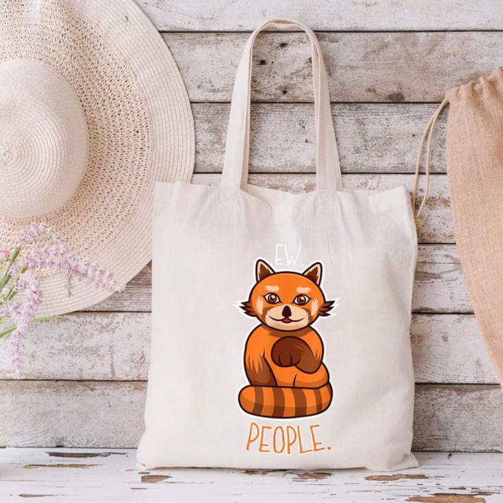 Red Panda Introvert For Red Pandas Fan Canvas Tote Bag Red Panda Introvert For Red Pandas Fan Canvas Tote Bag
