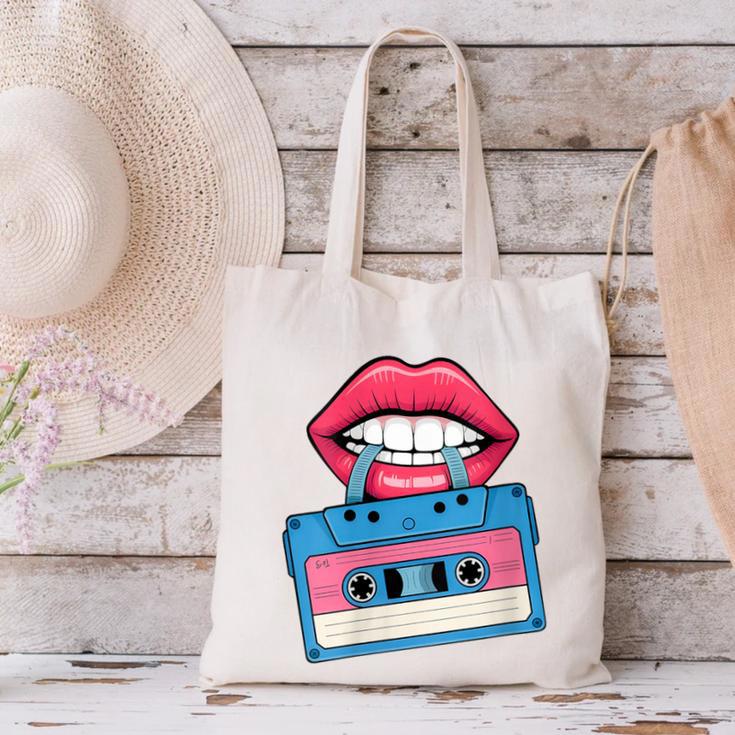 Retro 80s And 90s Cassette Perfect For Nostalgia Canvas Tote Bag Retro 80s And 90s Cassette Perfect For Nostalgia Canvas Tote Bag