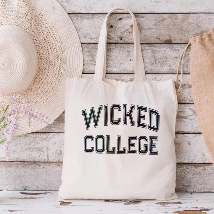 Retro Anti Social WICKED COLLEGE Introvert Stay Away From Me Canvas Tote Bag