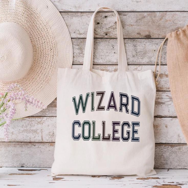 Retro Antisocial WIZARD COLLEGE Introvert Don't Call Me Canvas Tote Bag