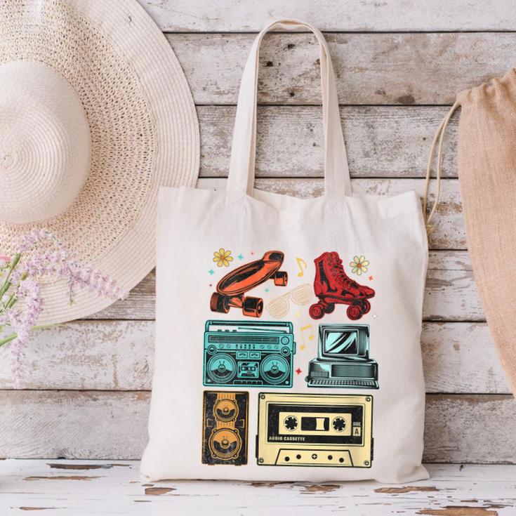 Retro Cassette 70s 80s 90s Music Vintage Party Nostalgia Canvas Tote Bag