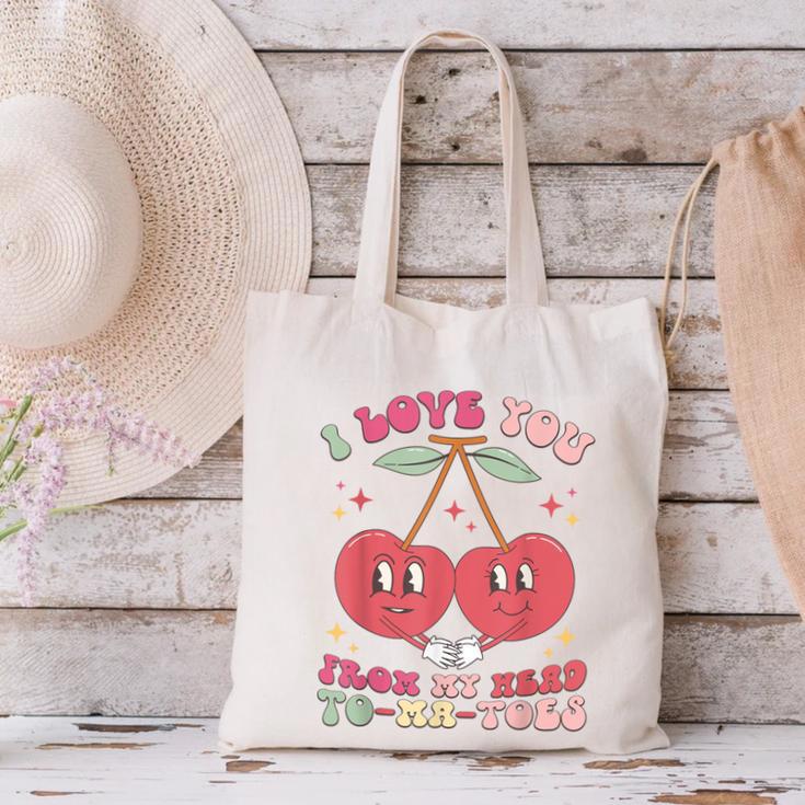 Retro Cherry Love 90s Nostalgia Canvas Tote Bag