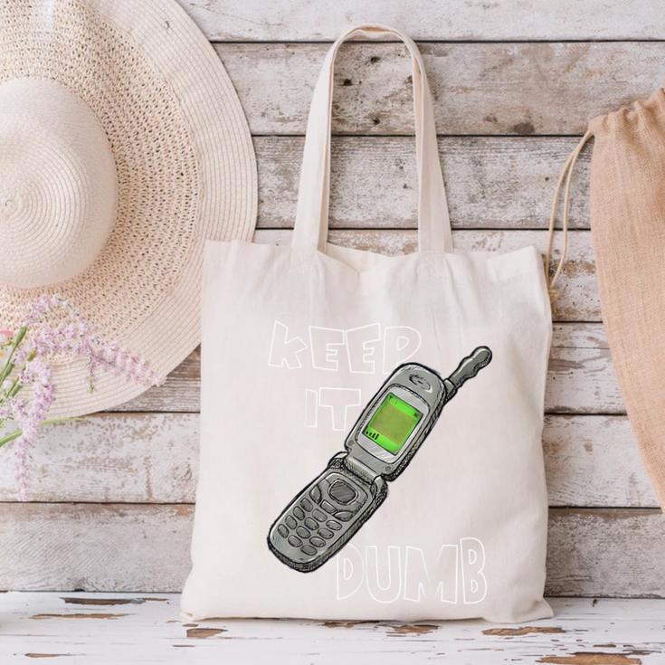 Retro Dumb Flip Phone Vintage 90s Y2K Tech Nostalgia Canvas Tote Bag Retro Dumb Flip Phone Vintage 90s Y2K Tech Nostalgia Canvas Tote Bag