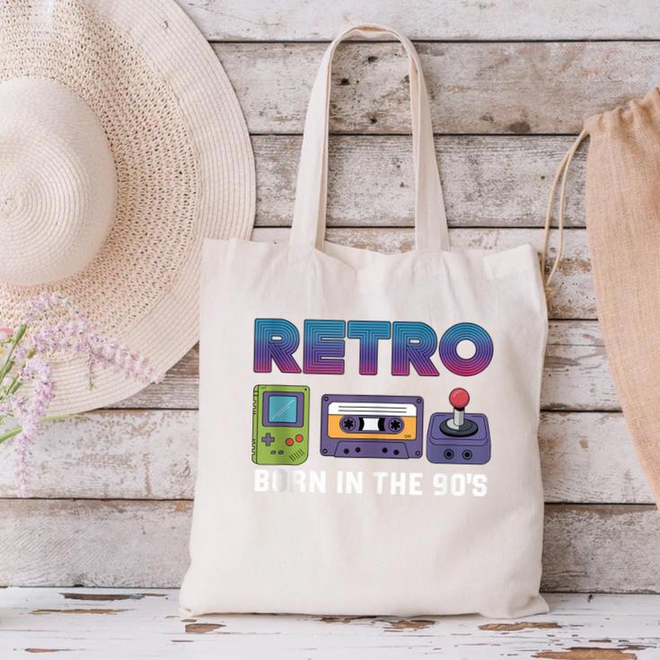 Retro Gaming Nostalgia Tee Perfect For 90s Lovers Canvas Tote Bag