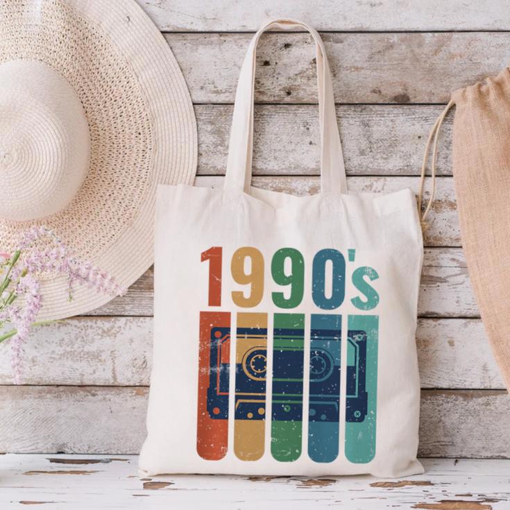 Retro Nineties Style Audio Tape Nostalgia Year 1990 Premium Tri-Blend Canvas Tote Bag Retro Nineties Style Audio Tape Nostalgia Year 1990 Premium Tri-Blend Canvas Tote Bag