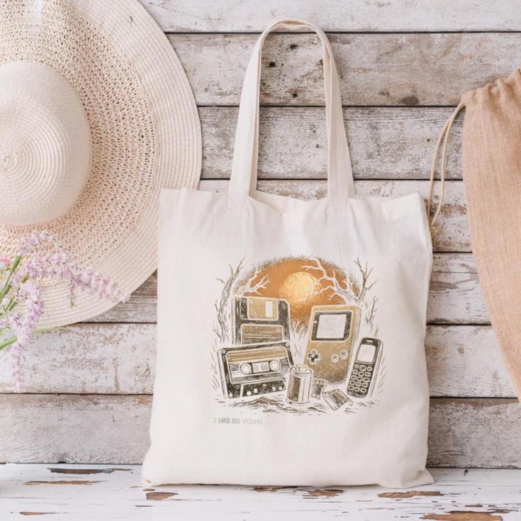 Retro Nostalgia – I Was So Young Tee Canvas Tote Bag