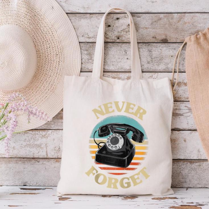Retro Phone Never Forget Nostalgia Vintage Raglan Baseball Tee Canvas Tote Bag Retro Phone Never Forget Nostalgia Vintage Raglan Baseball Tee Canvas Tote Bag