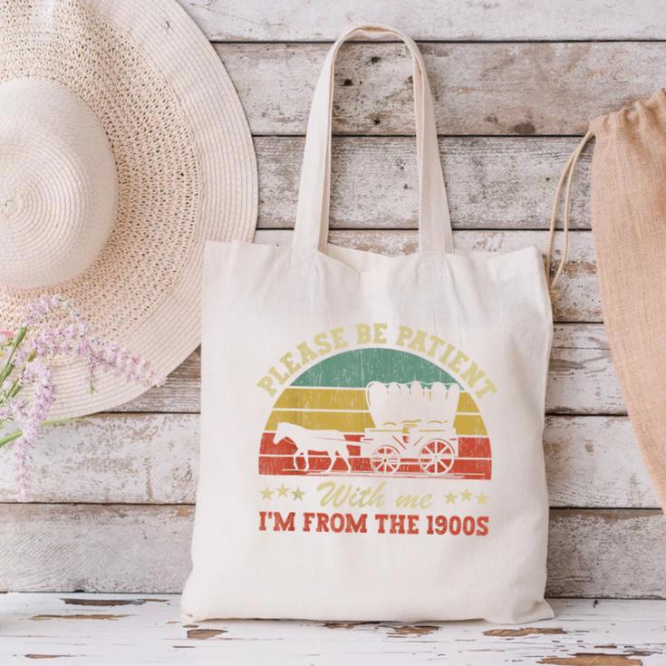 Retro Please Be Patient With Me I'm From The 1900s Canvas Tote Bag