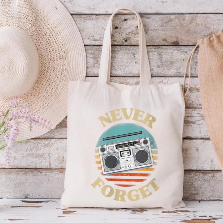 Retro Radio Never Forget Nostalgia Vintage Canvas Tote Bag Retro Radio Never Forget Nostalgia Vintage Canvas Tote Bag