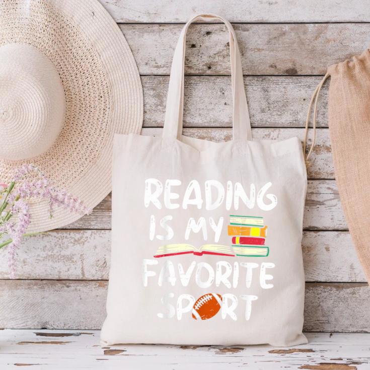 Retro Reading Is My Favorite Sport Football World Book Day Canvas Tote Bag Retro Reading Is My Favorite Sport Football World Book Day Canvas Tote Bag