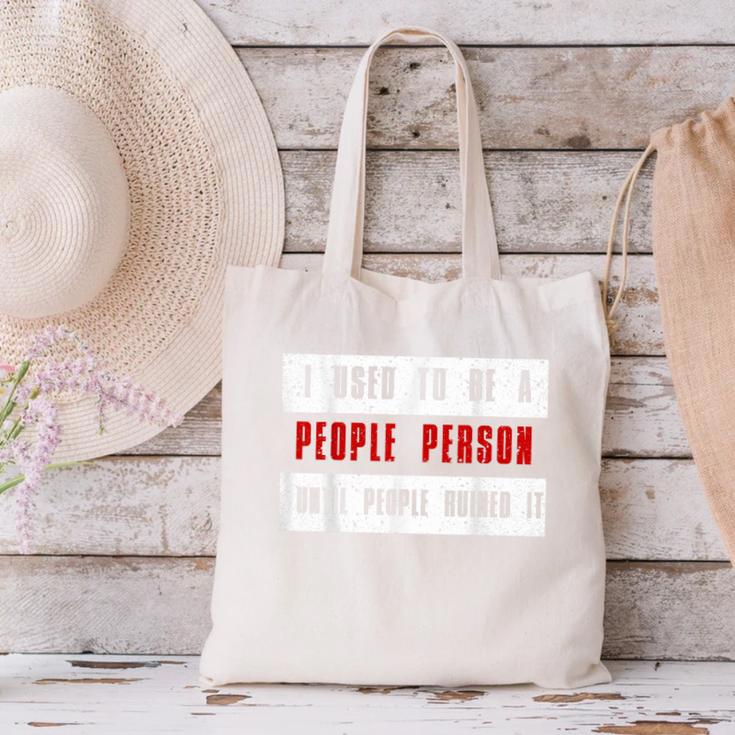 Retro Sarcastic Introvert I Used To Be A People Person Canvas Tote Bag Retro Sarcastic Introvert I Used To Be A People Person Canvas Tote Bag