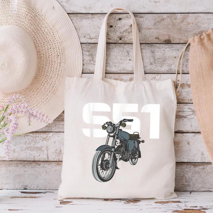 Retro Simme Moped Nostalgia Eastern Block Schwalbe Driver DDR Canvas Tote Bag