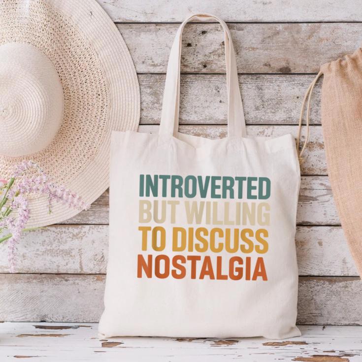 Retro Soul Introverted But Willing To Discuss Nostalgia Canvas Tote Bag