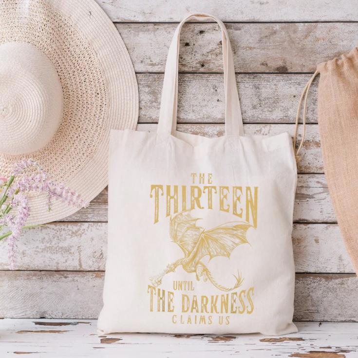 Retro Vintage The Thirteen Until The Darkness Claims Us Book Canvas Tote Bag